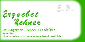 erzsebet mehner business card